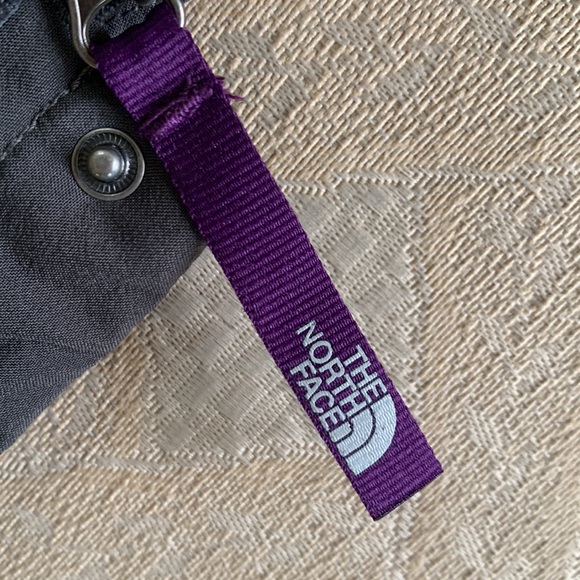 North Face girls 7:8 coat. Hood. Hyvent.  Gray and purple. - Picture 10 of 11
